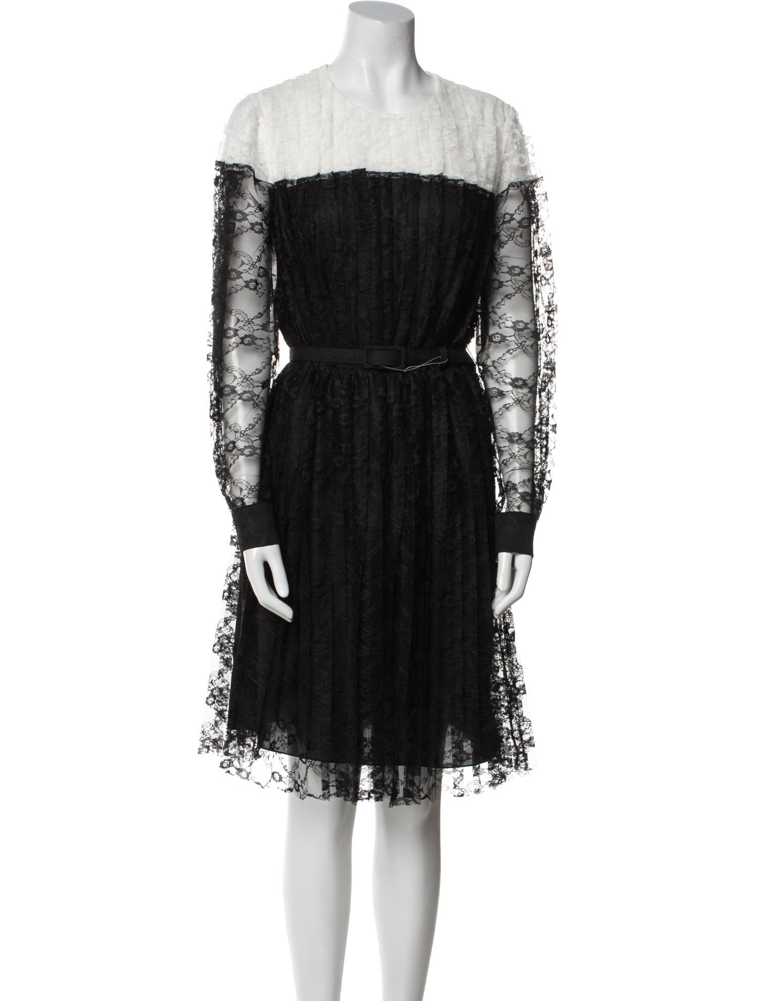 Mikael Aghal Lace Pattern Knee-Length Dress