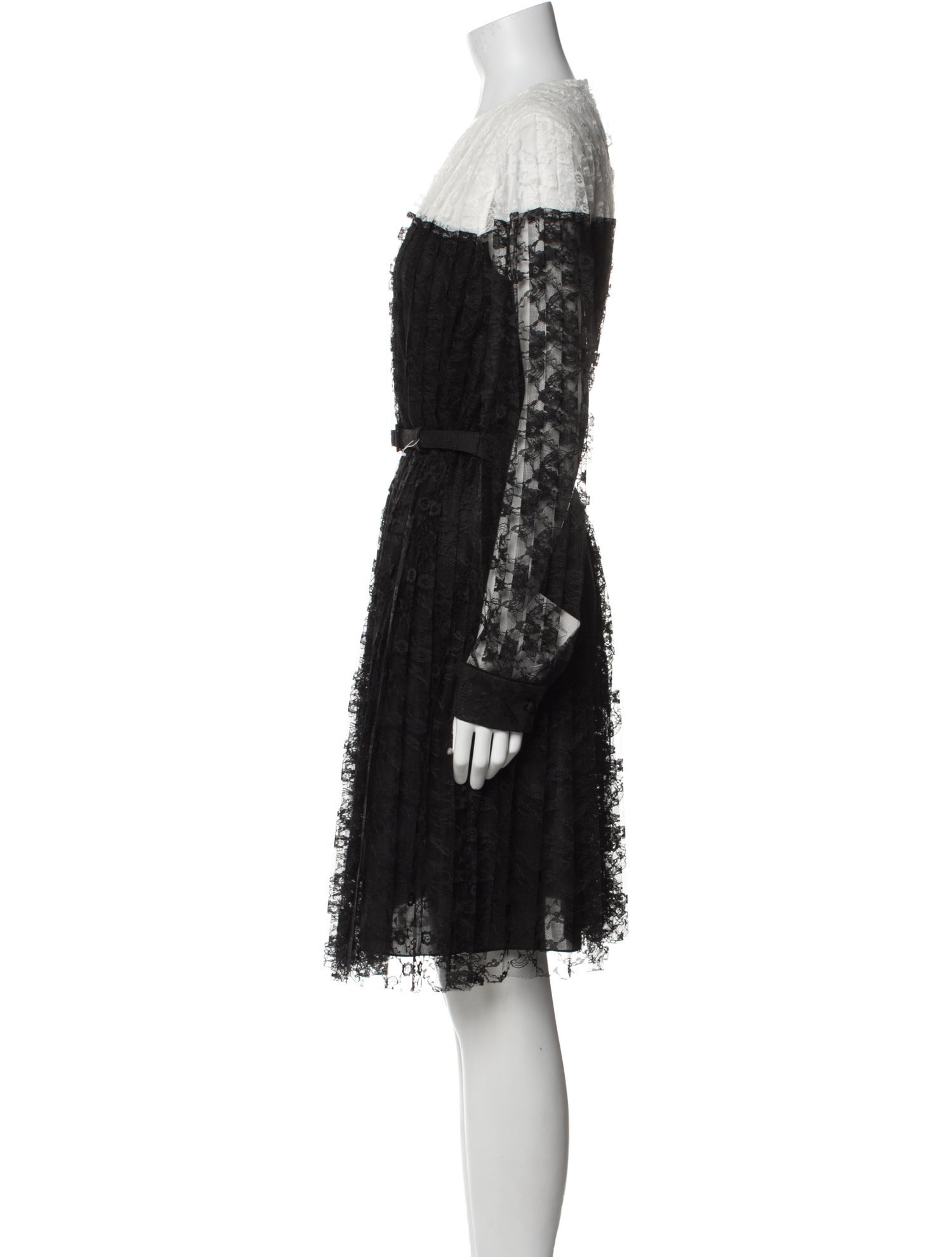 Mikael Aghal Lace Pattern Knee-Length Dress