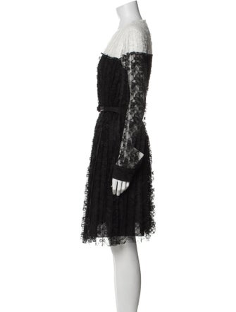 Mikael Aghal Lace Pattern Knee-Length Dress