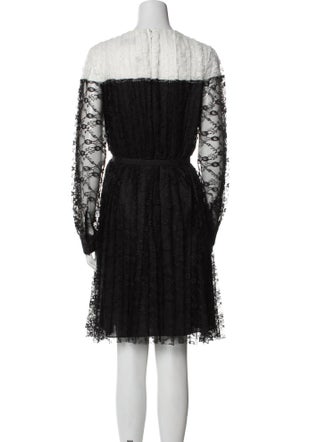 Mikael Aghal Lace Pattern Knee-Length Dress
