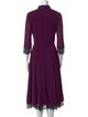 Mikael Aghal Mock Neck Midi Length Dress