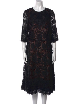 Mikael Aghal Lace Pattern Mini Dress