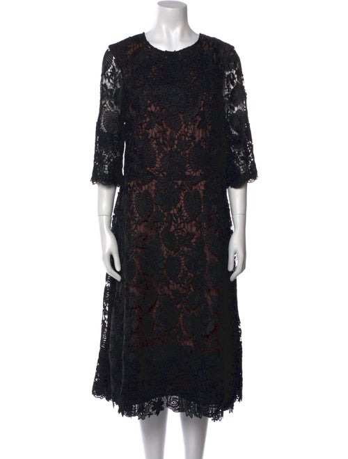 Mikael Aghal Lace Pattern Mini Dress