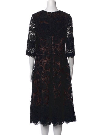 Mikael Aghal Lace Pattern Mini Dress