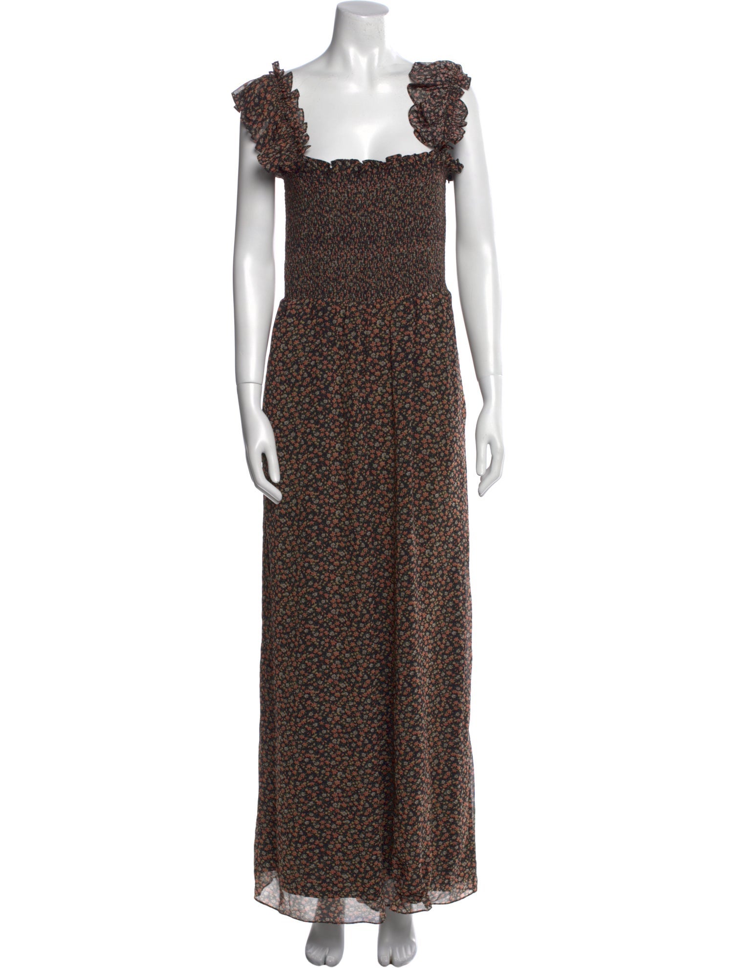 Mikael Aghal Floral Print Square Neckline Jumpsuit w/ Tags