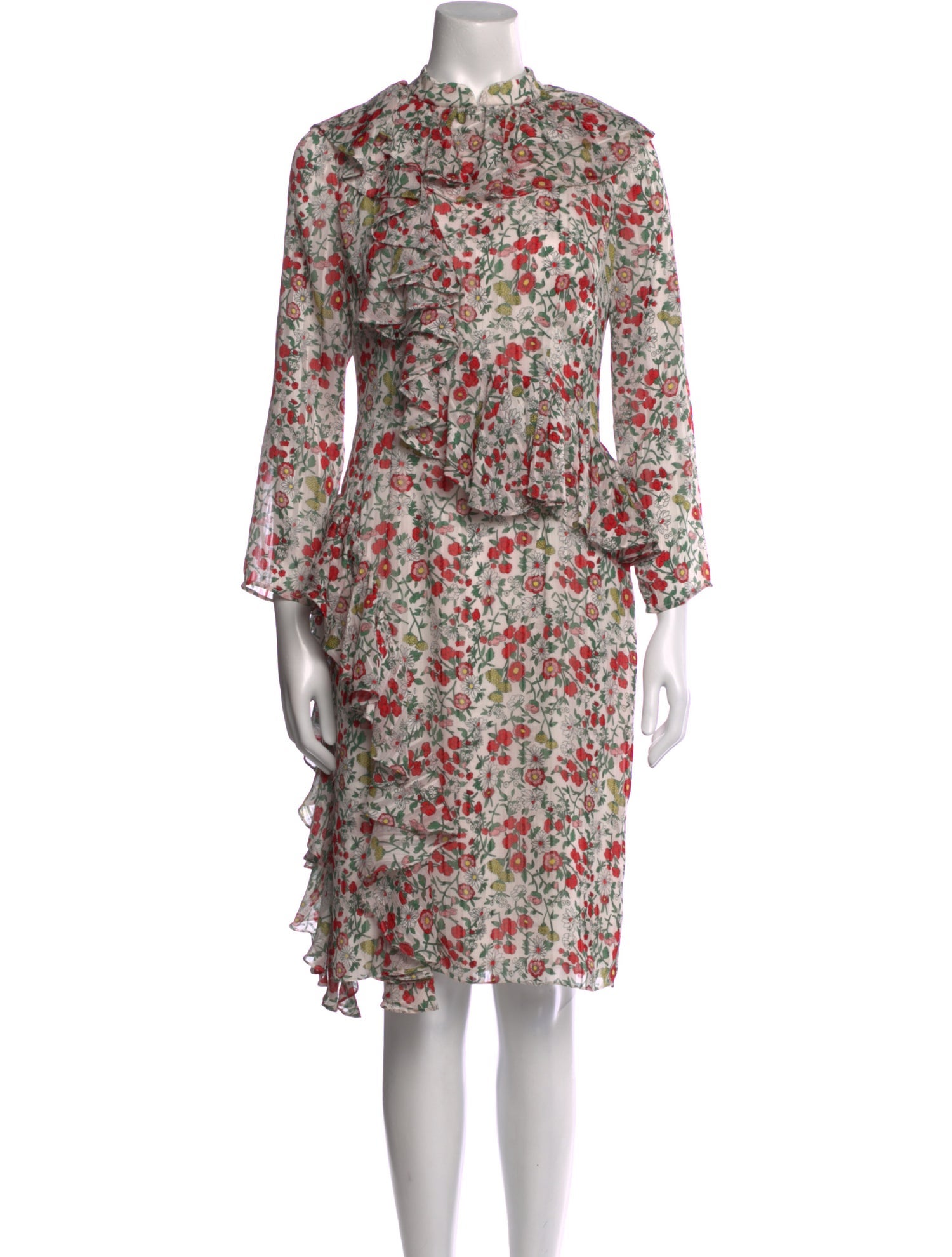 Mikael Aghal Floral Print Knee-Length Dress