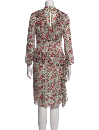 Mikael Aghal Floral Print Knee-Length Dress