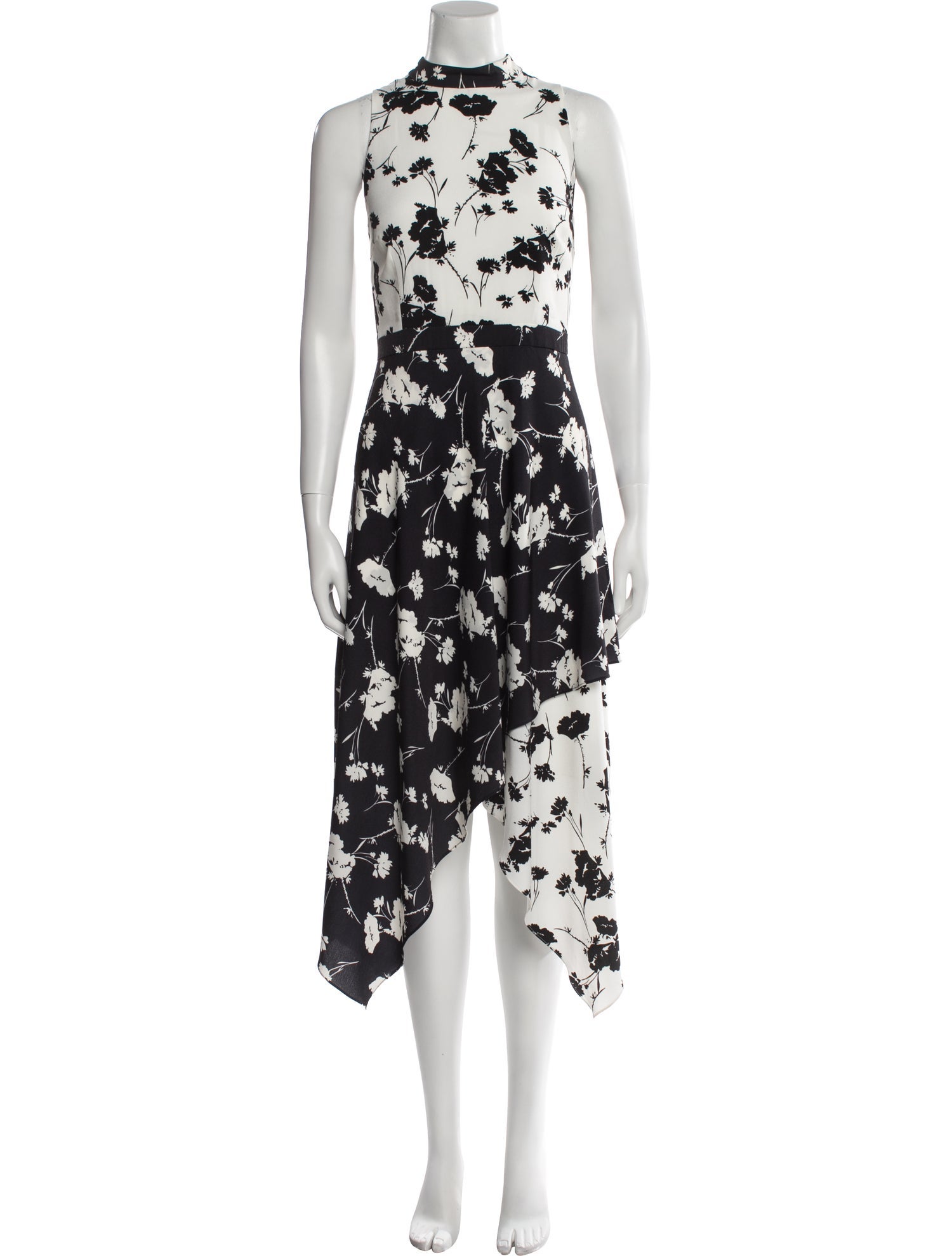 Mikael Aghal Floral Print Long Dress