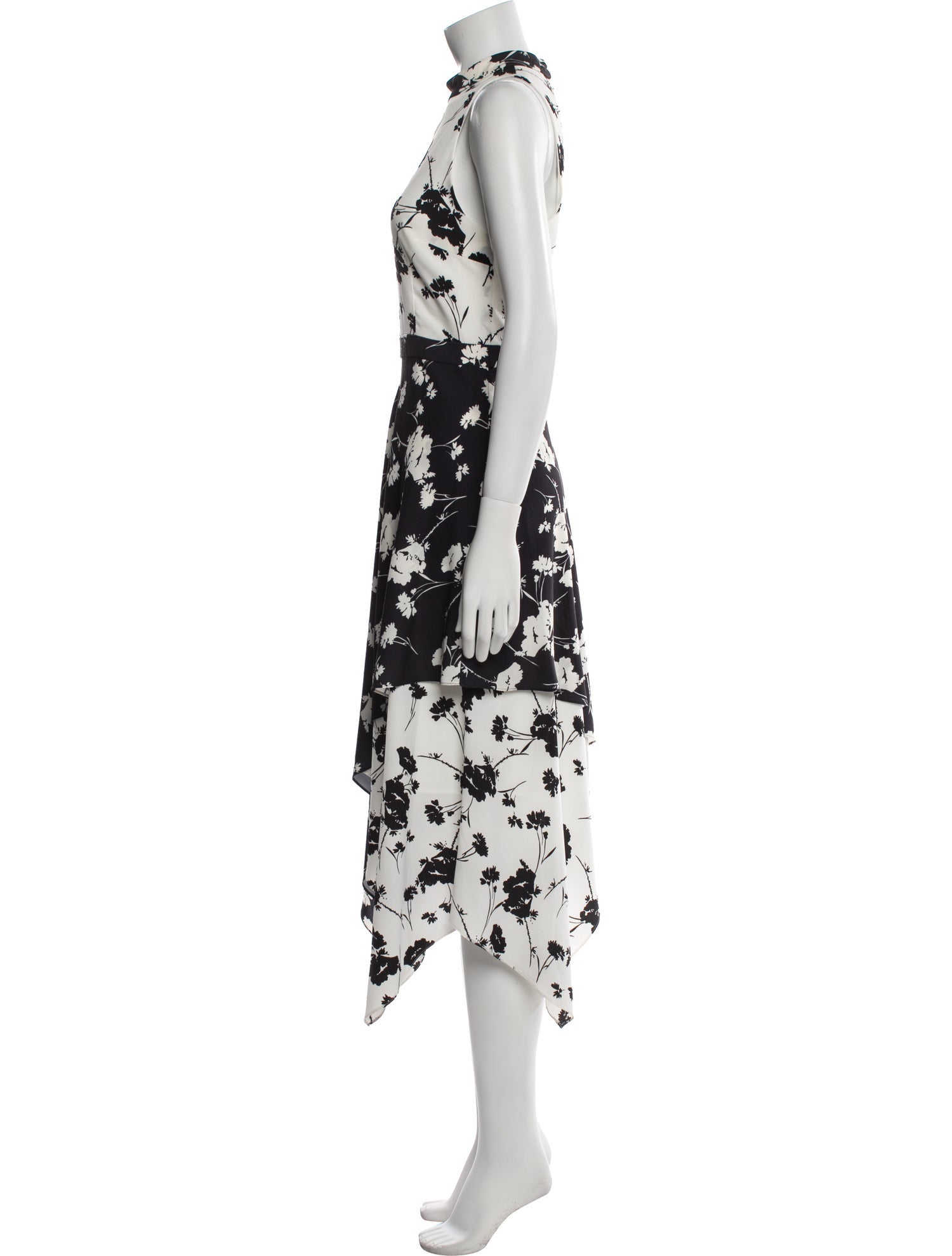 Mikael Aghal Floral Print Long Dress
