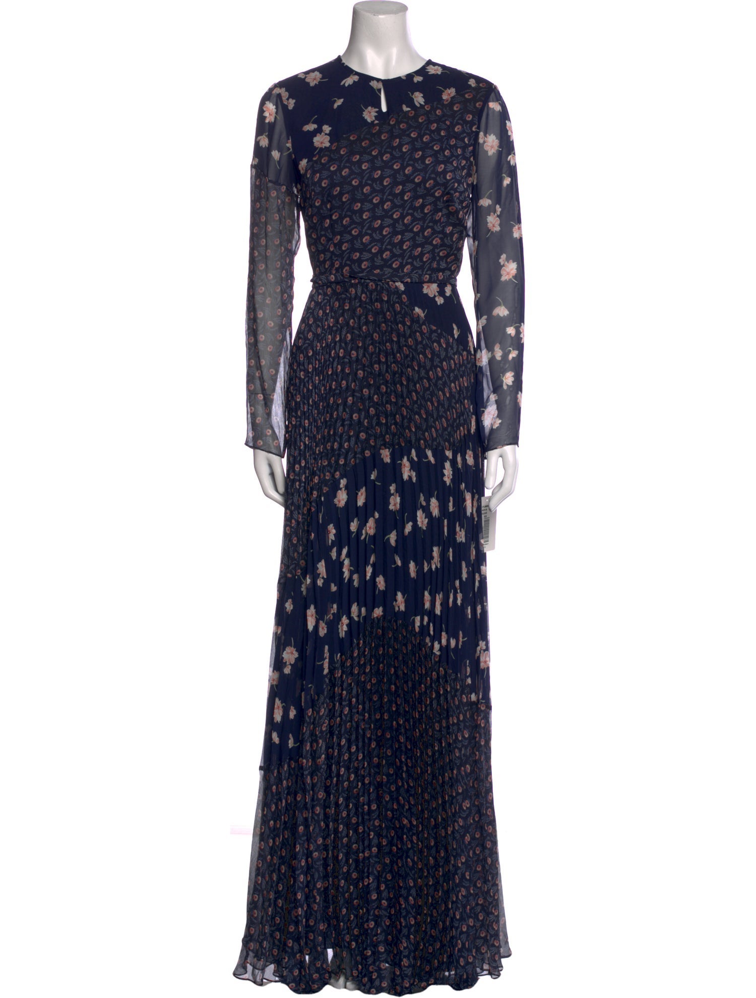 Mikael Aghal Printed Long Dress w/ Tags