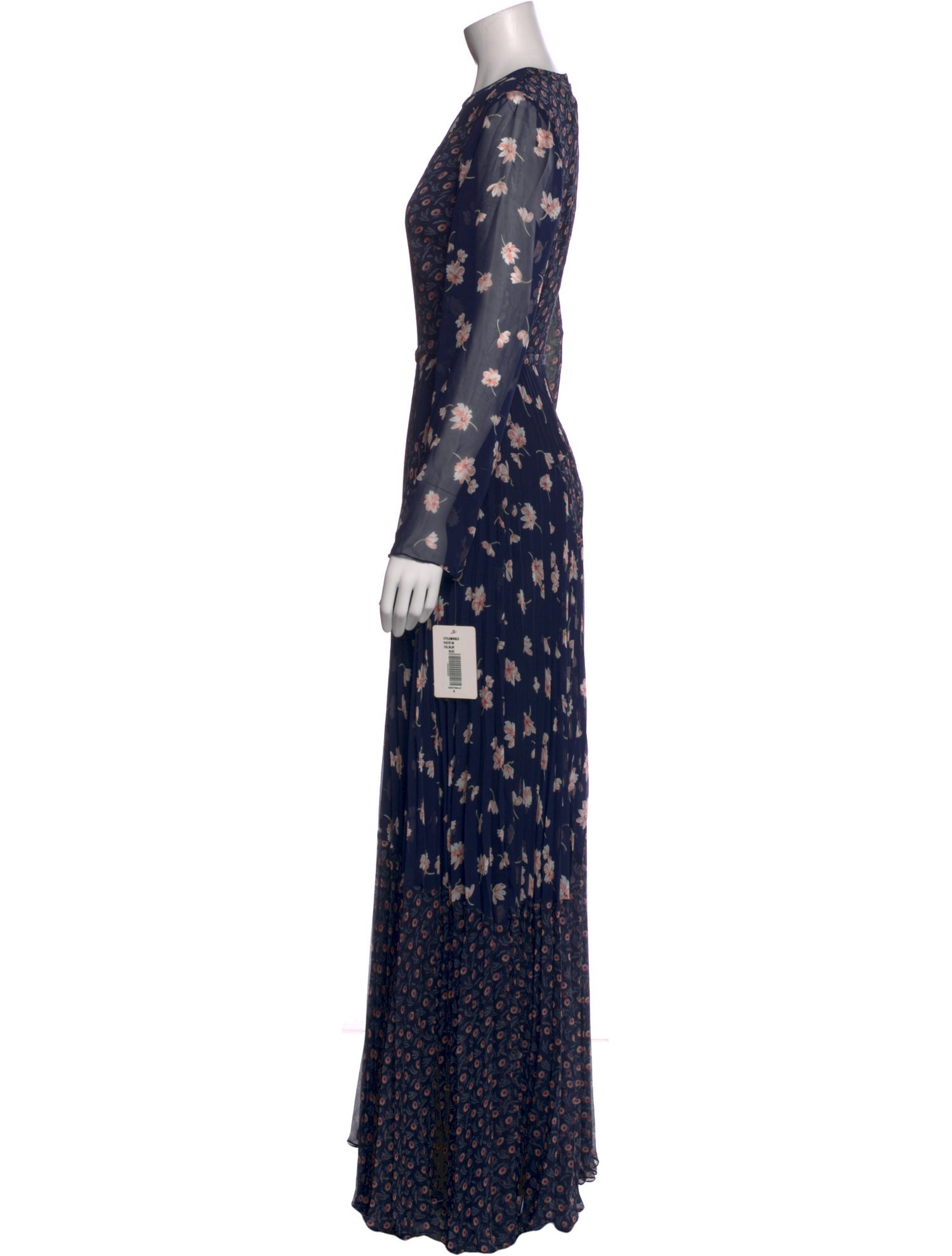 Mikael Aghal Printed Long Dress w/ Tags