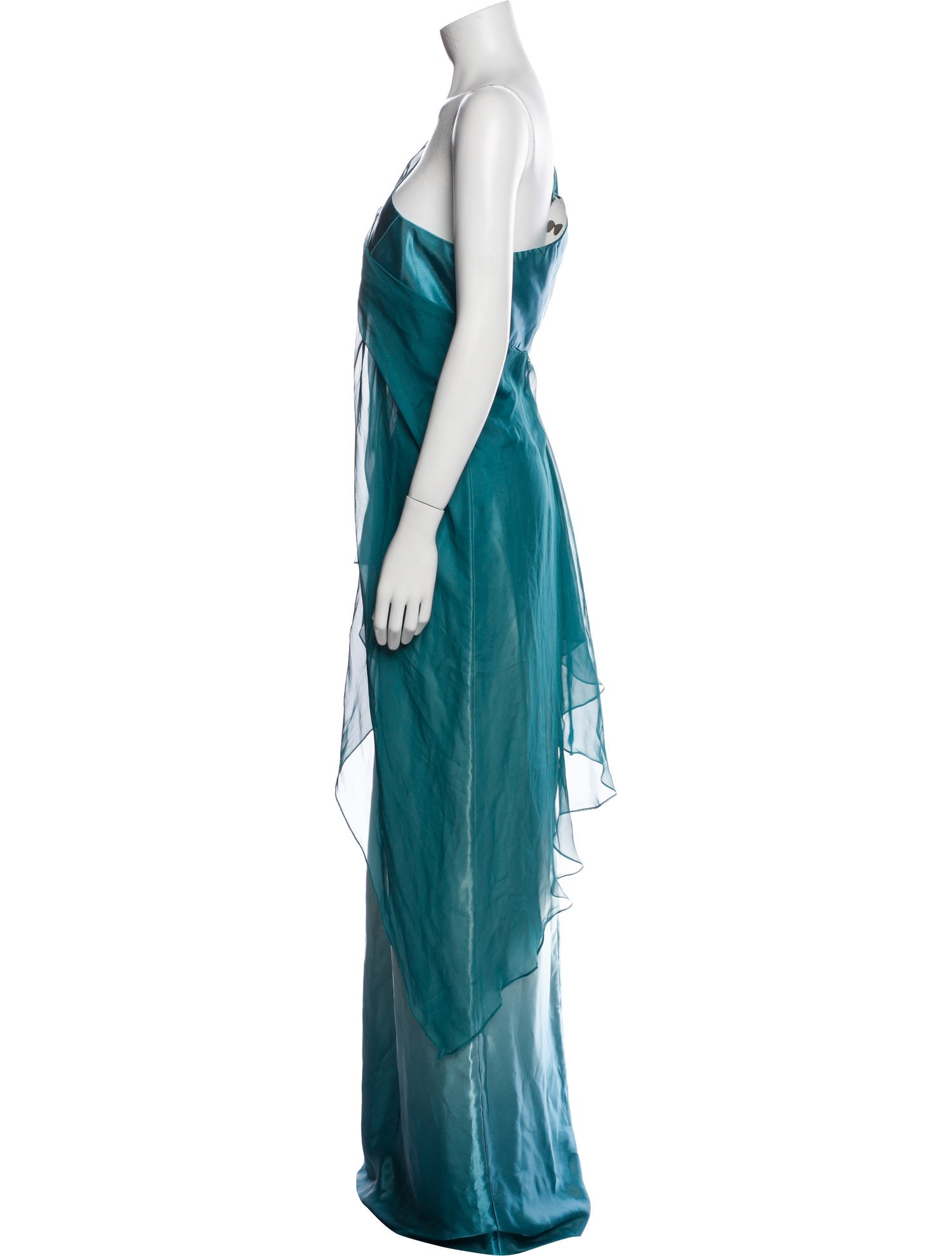 Mikael Aghal One-Shoulder Long Dress