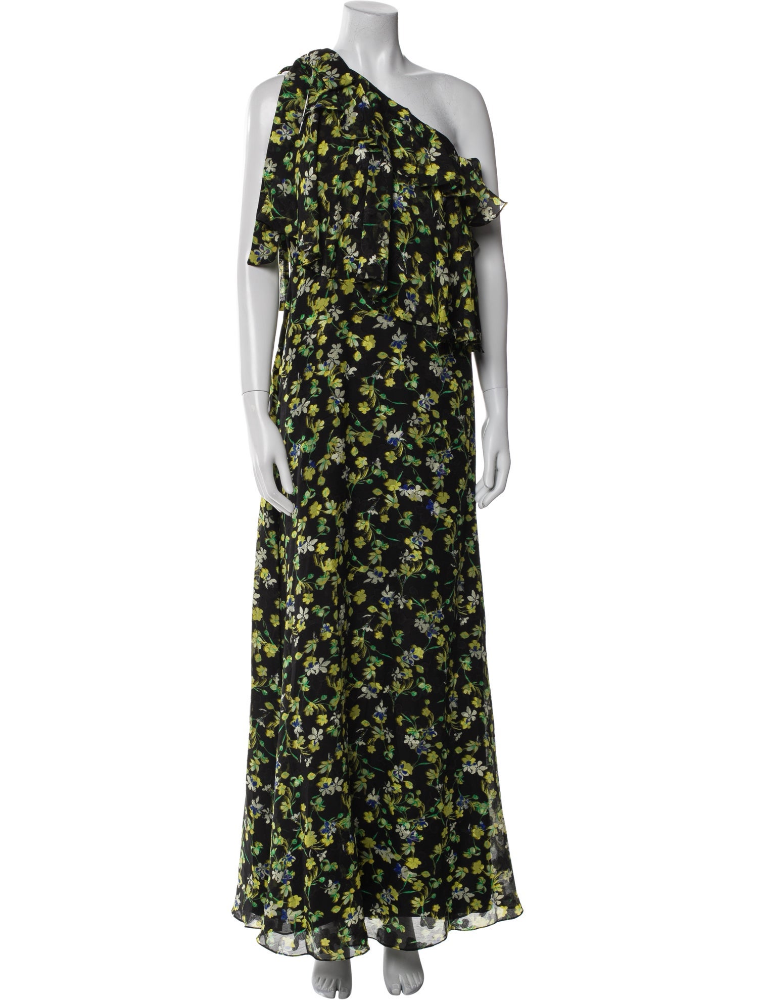 Mikael Aghal Floral Print Long Dress