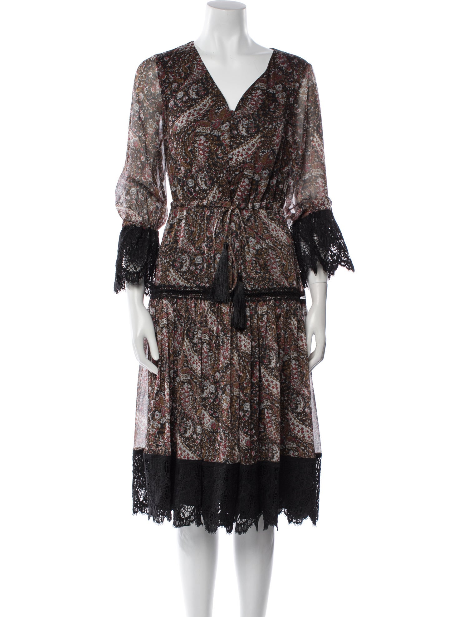 Mikael Aghal Paisley Print Mini Dress