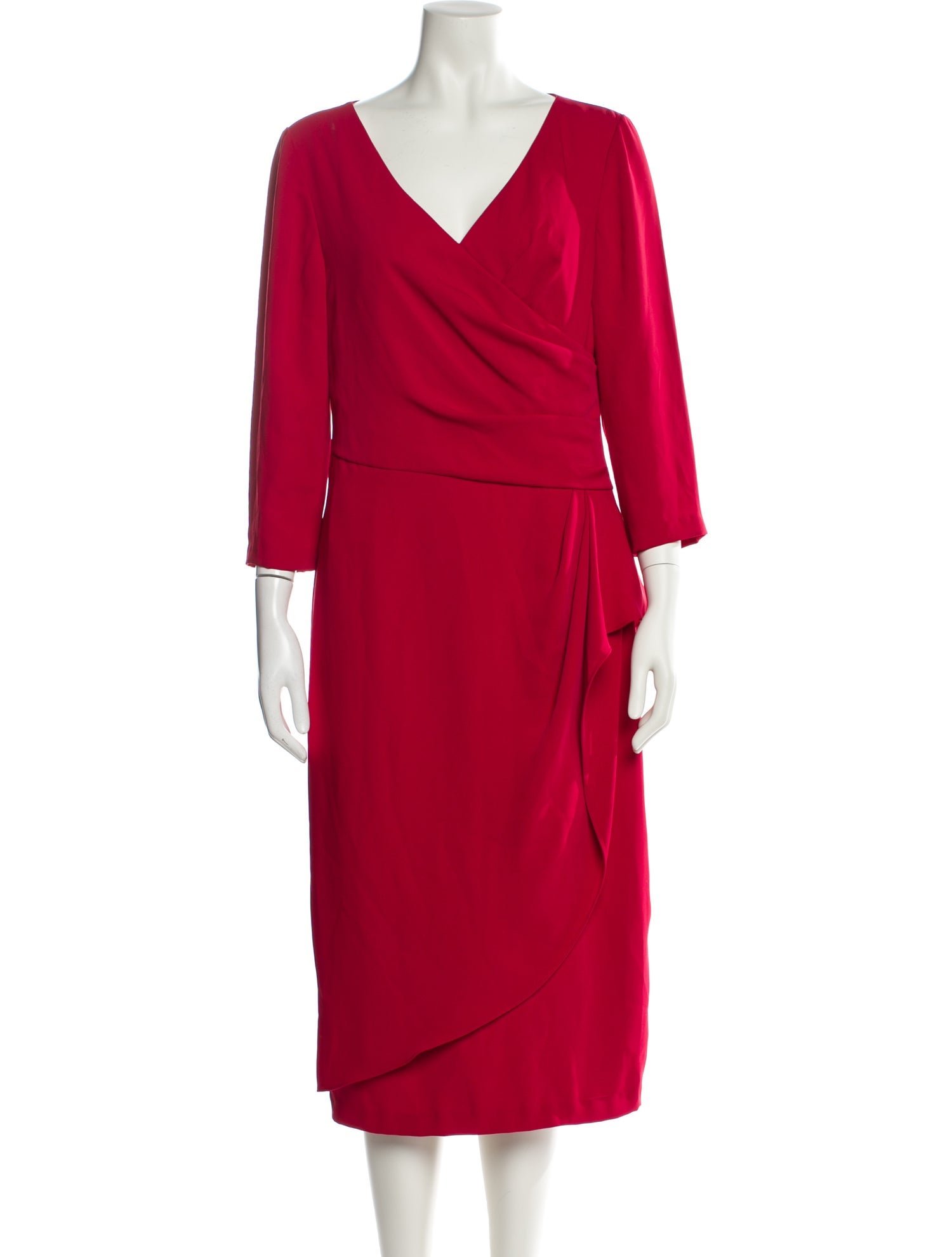 Mikael Aghal Cowl Neck Midi Length Dress