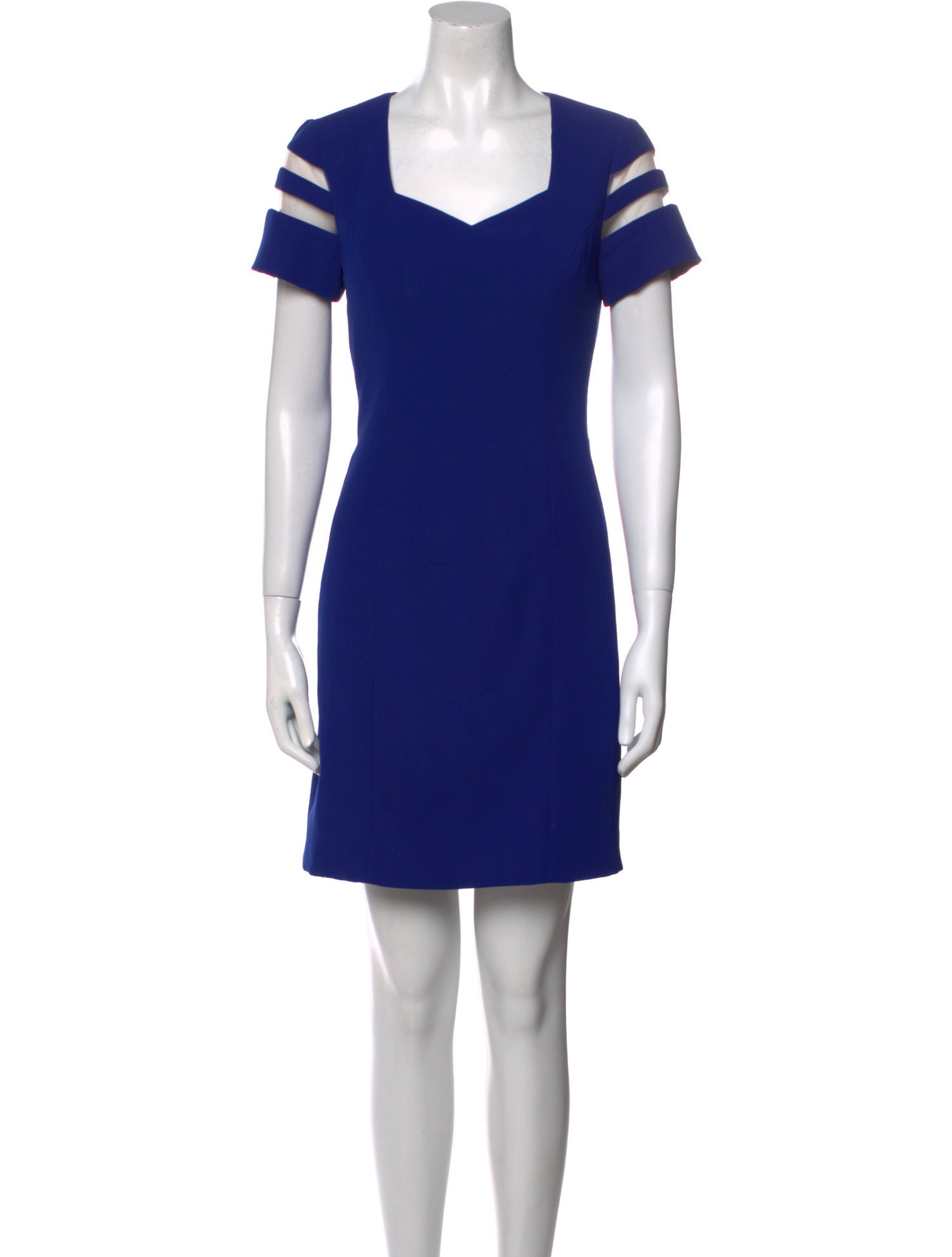 Mikael Aghal Square Neckline Mini Dress