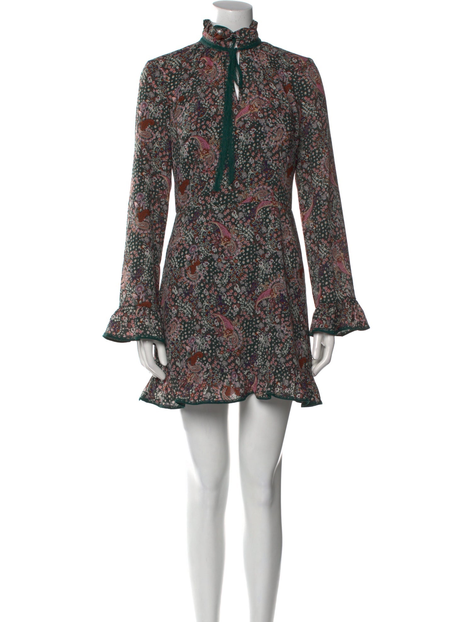 Mikael Aghal Floral Print Mini Dress