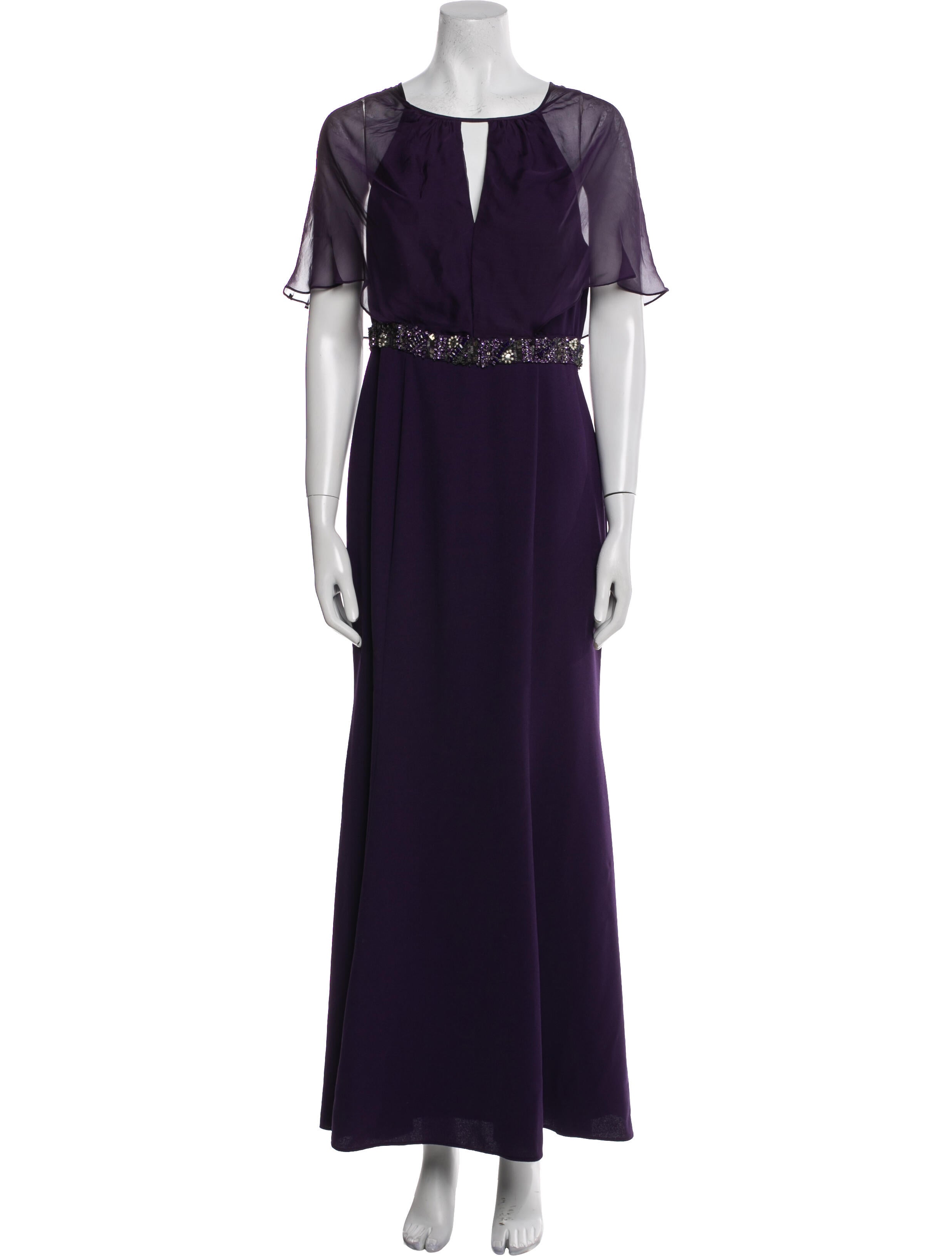 Mikael Aghal V-Neck Long Dress