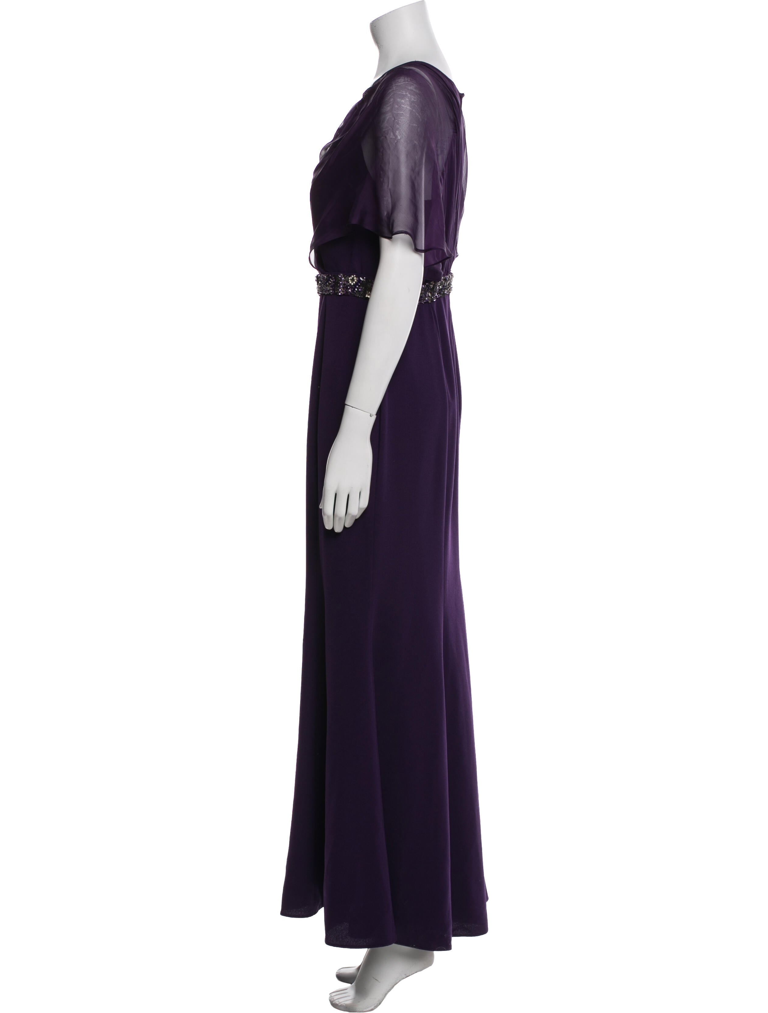 Mikael Aghal V-Neck Long Dress
