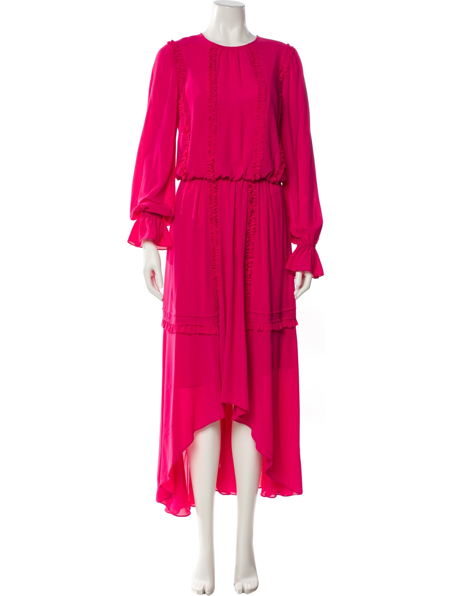 Mikael Aghal Crew Neck Long Dress