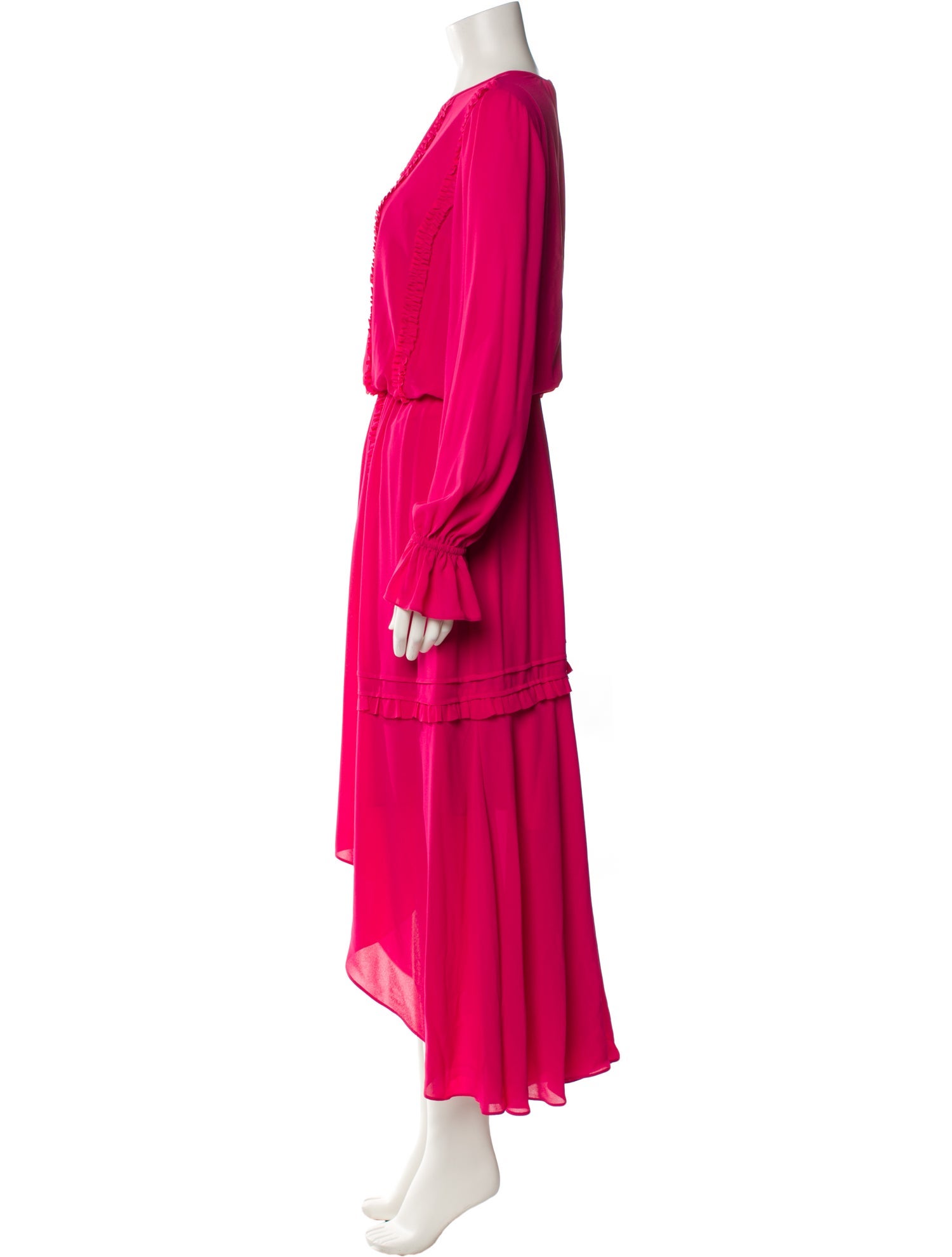 Mikael Aghal Crew Neck Long Dress