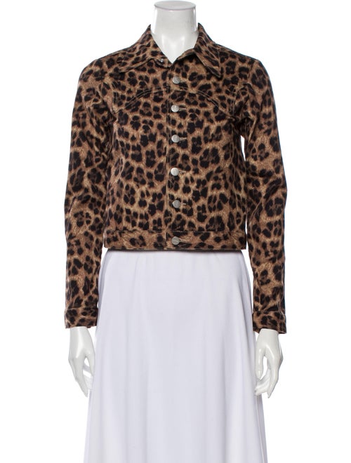 Miaou Animal Print Blazer Brown