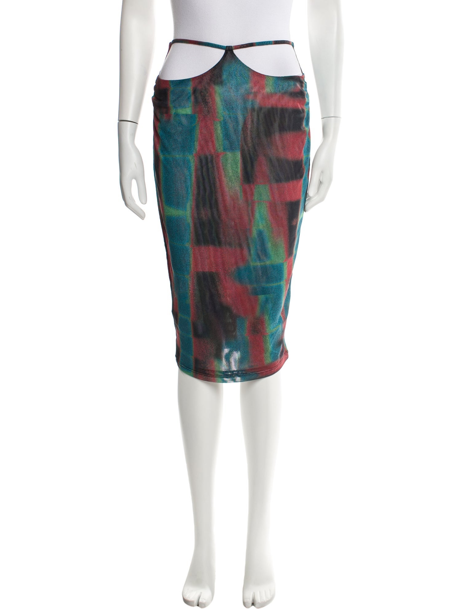 Miaou Tie-Dye Print Knee-Length Skirt