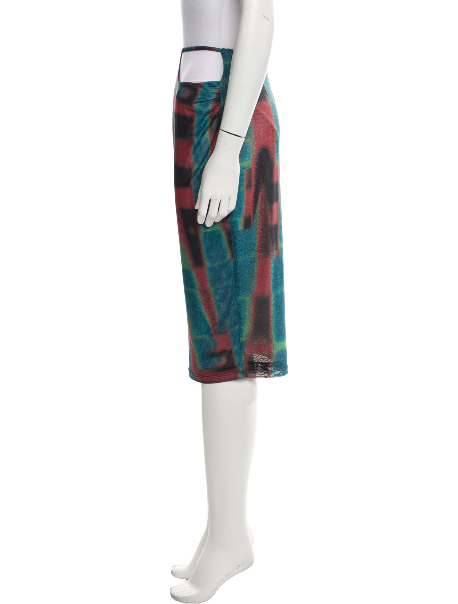 Miaou Tie-Dye Print Knee-Length Skirt