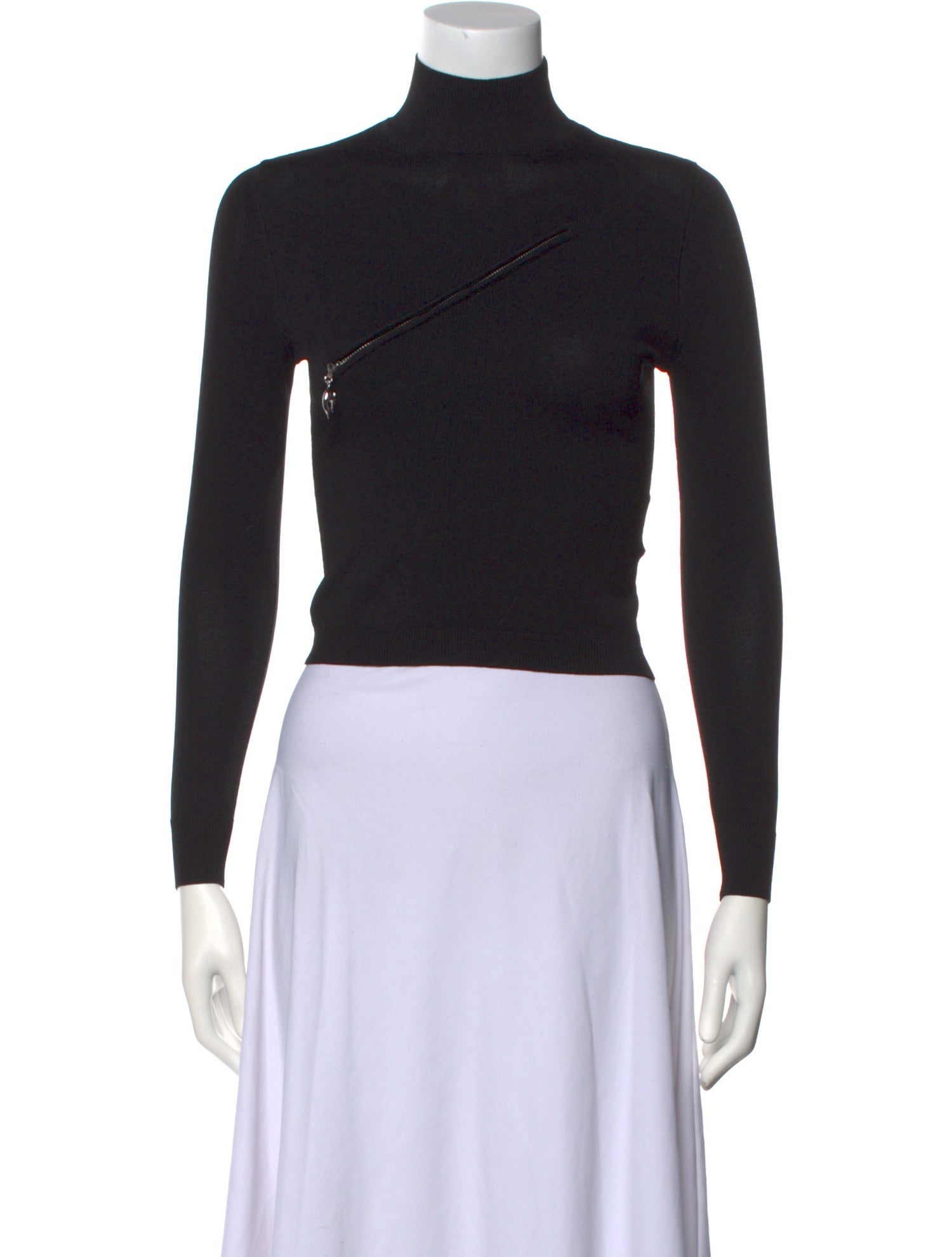 Miaou Turtleneck Long Sleeve Crop Top