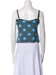 Miaou Nylon Polka Dot Print Crop Top