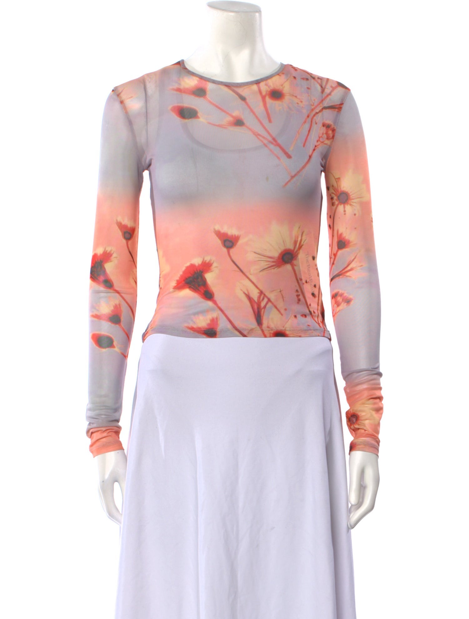 Miaou Printed Crew Neck Top