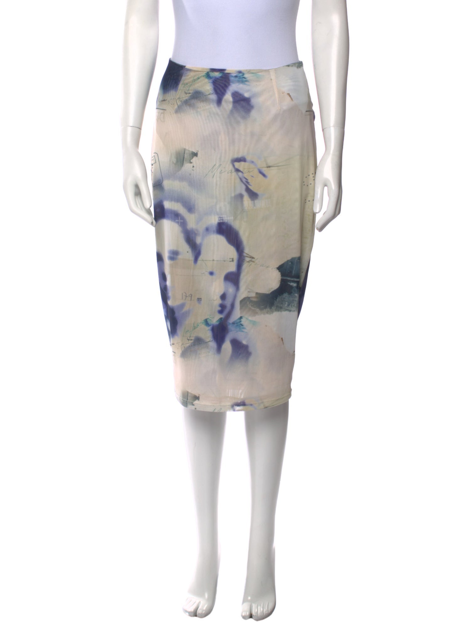 Miaou Tie-Dye Print Knee-Length Skirt w/ Tags