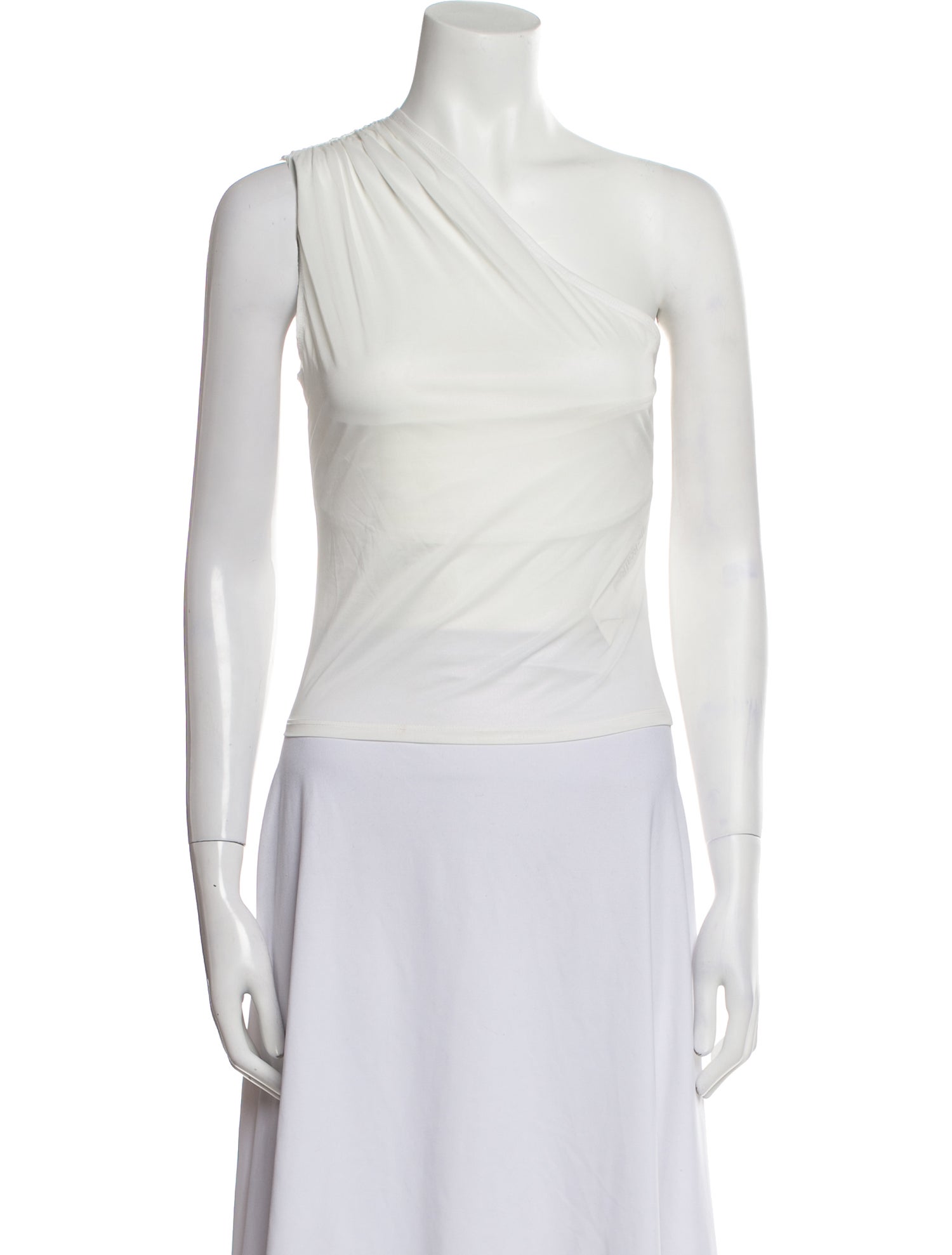 Miaou One-Shoulder Sleeveless Crop Top