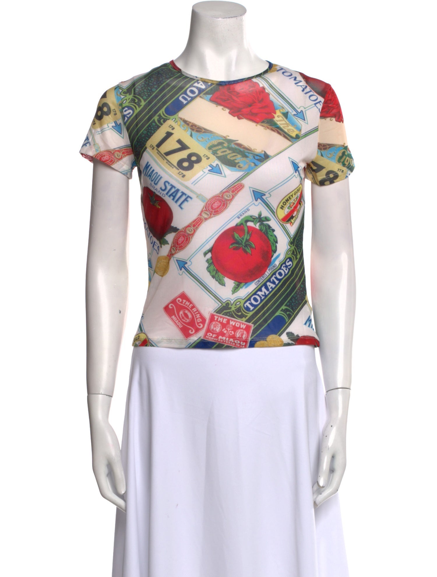 Miaou Printed Crew Neck T-Shirt