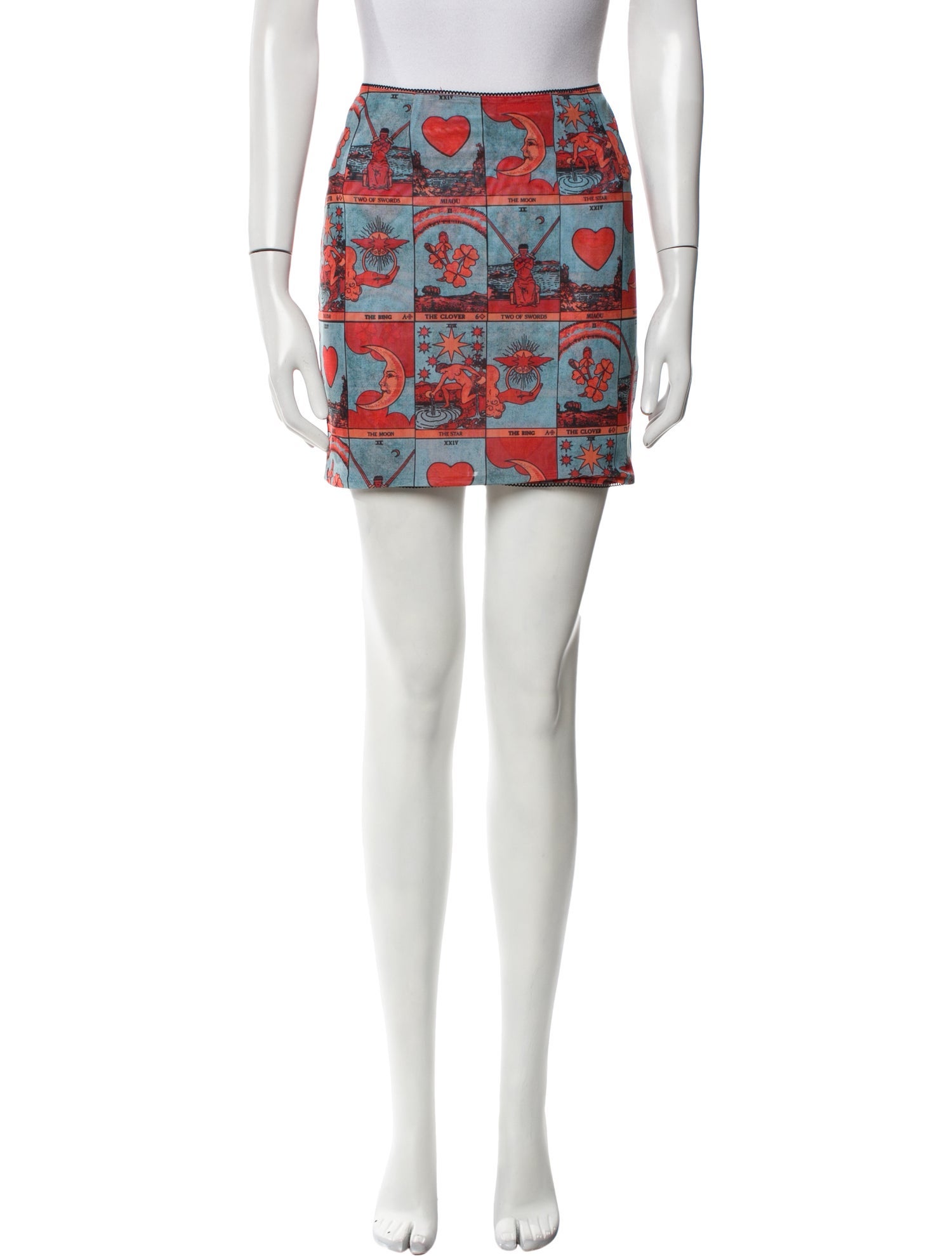Miaou Printed Mini Skirt