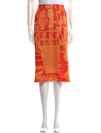 Miaou Printed Knee-Length Skirt