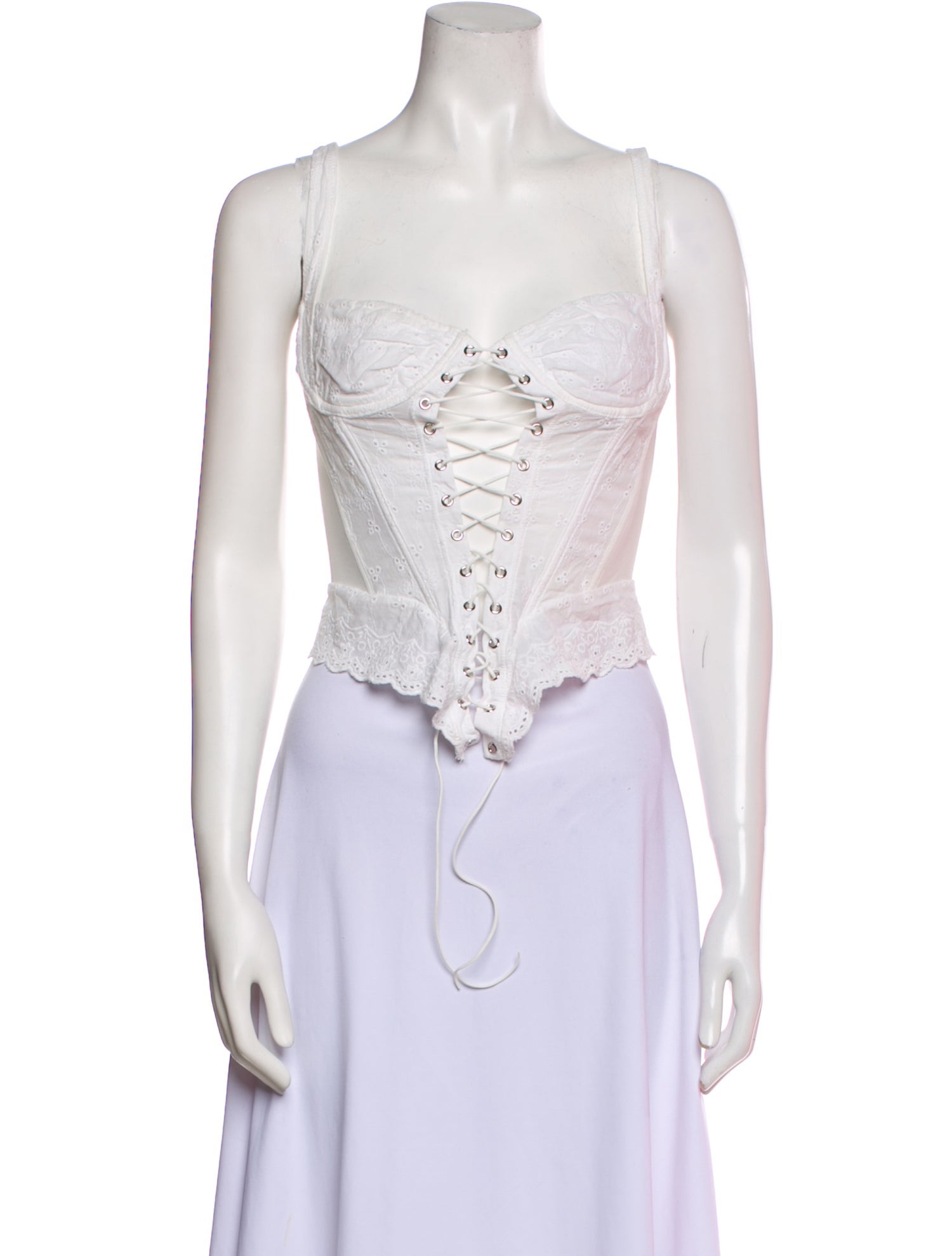 Miaou V-Neck Sleeveless Crop Top