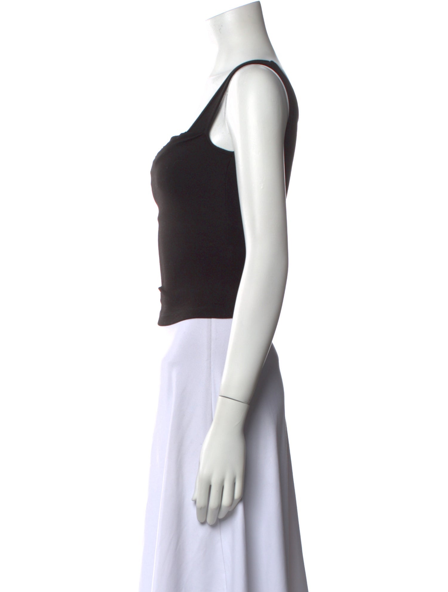 Miaou Square Neckline Sleeveless Crop Top