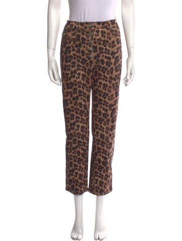 Miaou Pants Animal Print Straight Leg S