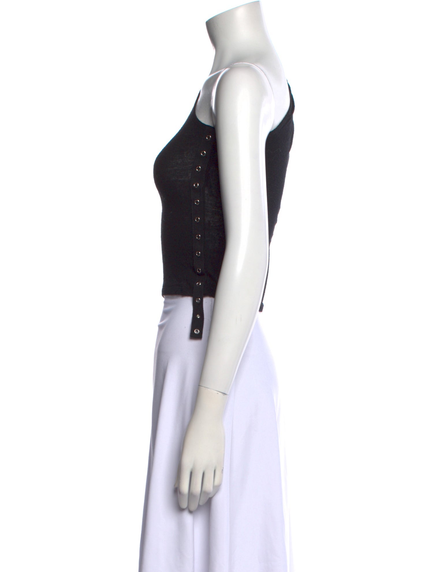 Miaou Wool One-Shoulder Crop Top