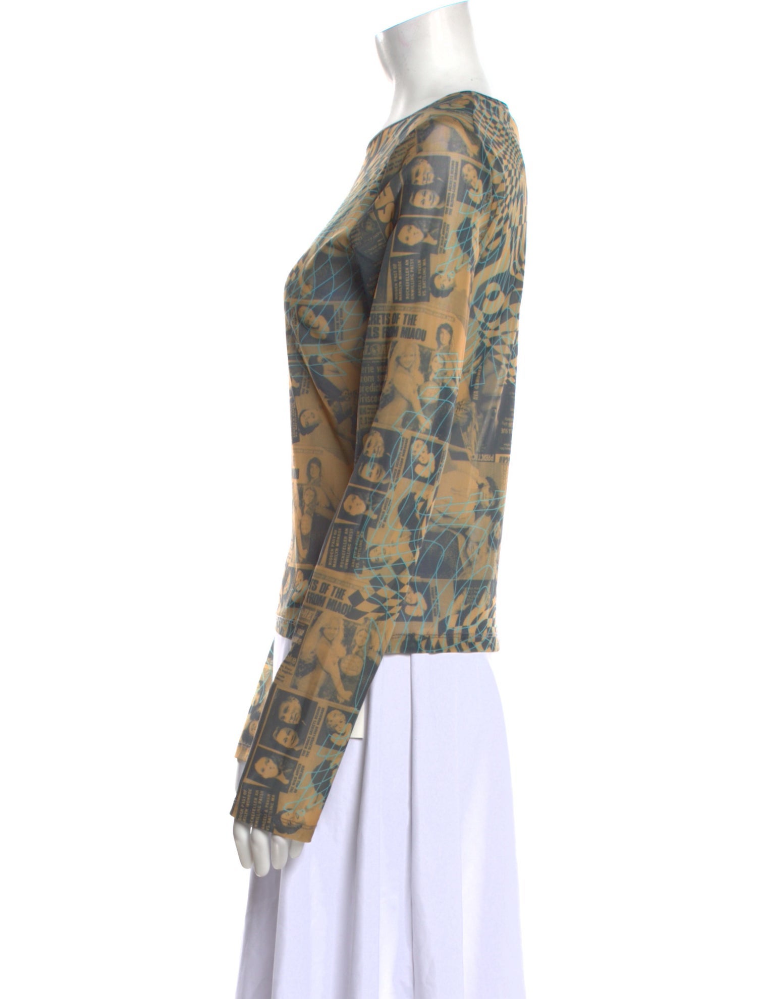 Miaou Printed Crew Neck Top