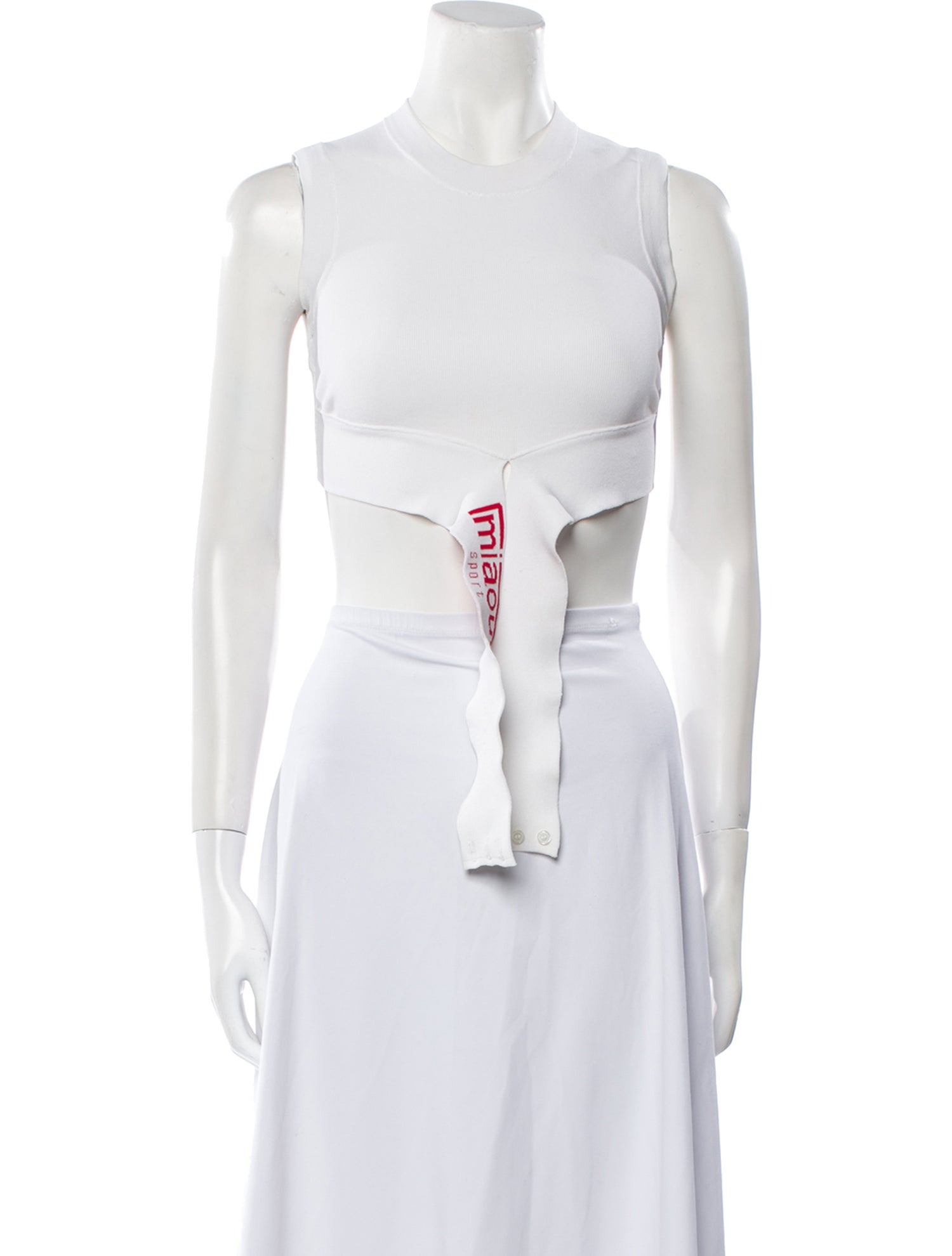 Miaou Crew Neck Sleeveless Crop Top