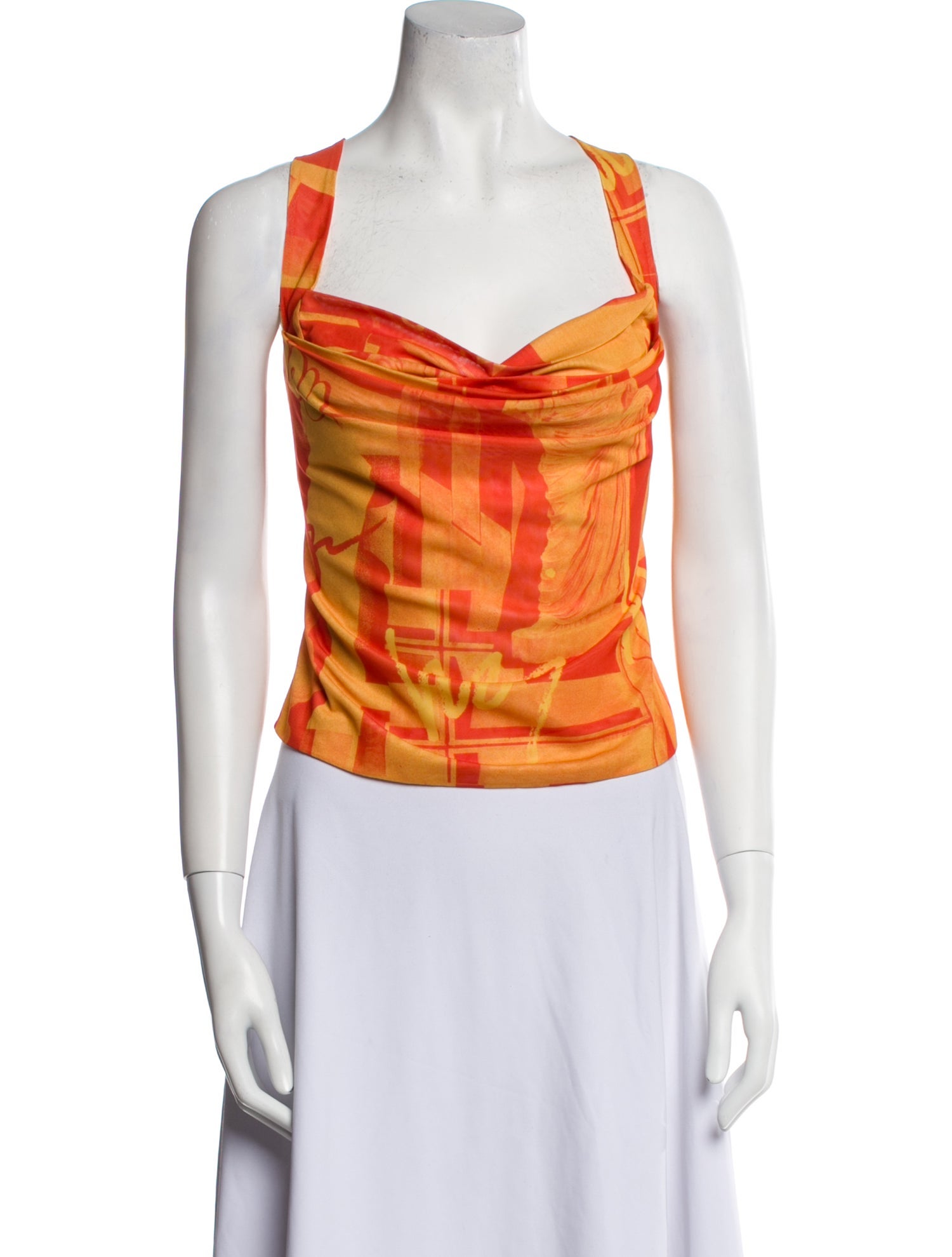 Miaou Printed Cowl Neck Top