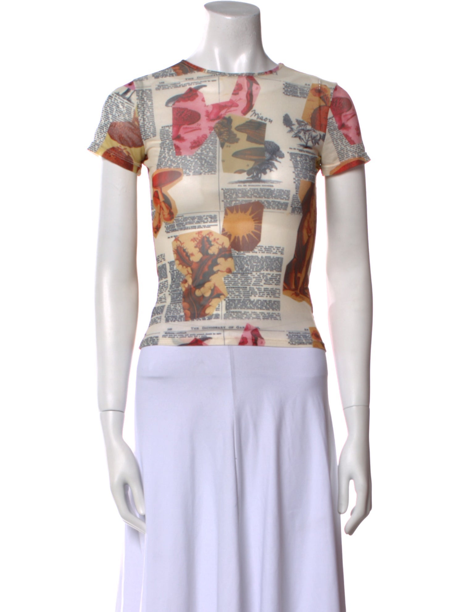 Miaou Printed Crew Neck T-Shirt