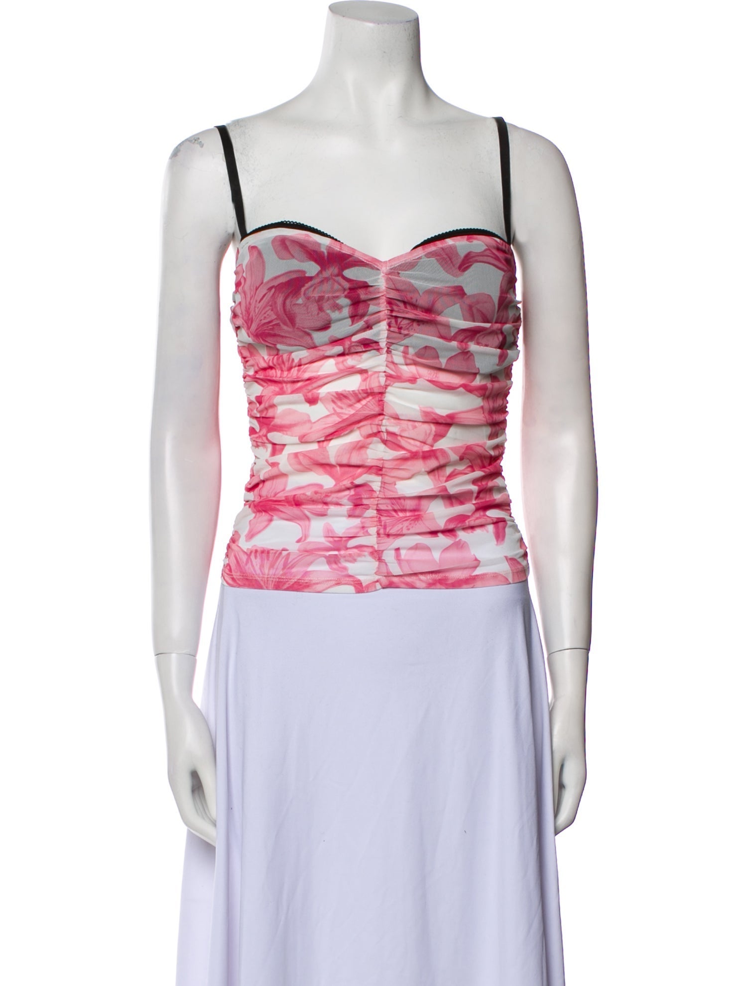 Miaou Floral Print Square Neckline Crop Top w/ Tags