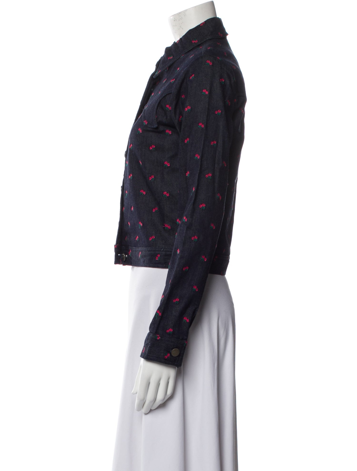 Miaou Floral Print Denim Jacket