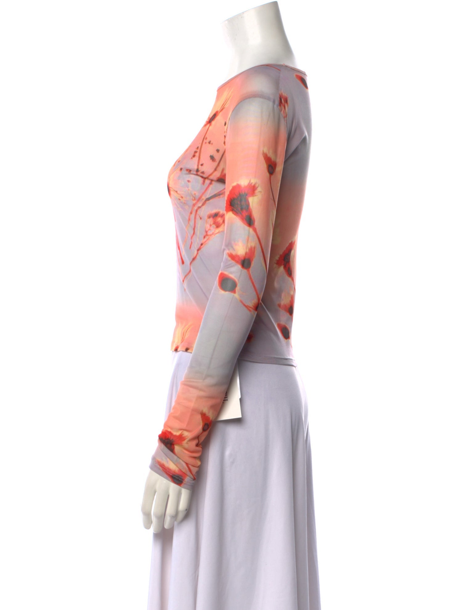 Miaou Printed Bateau Neckline Top