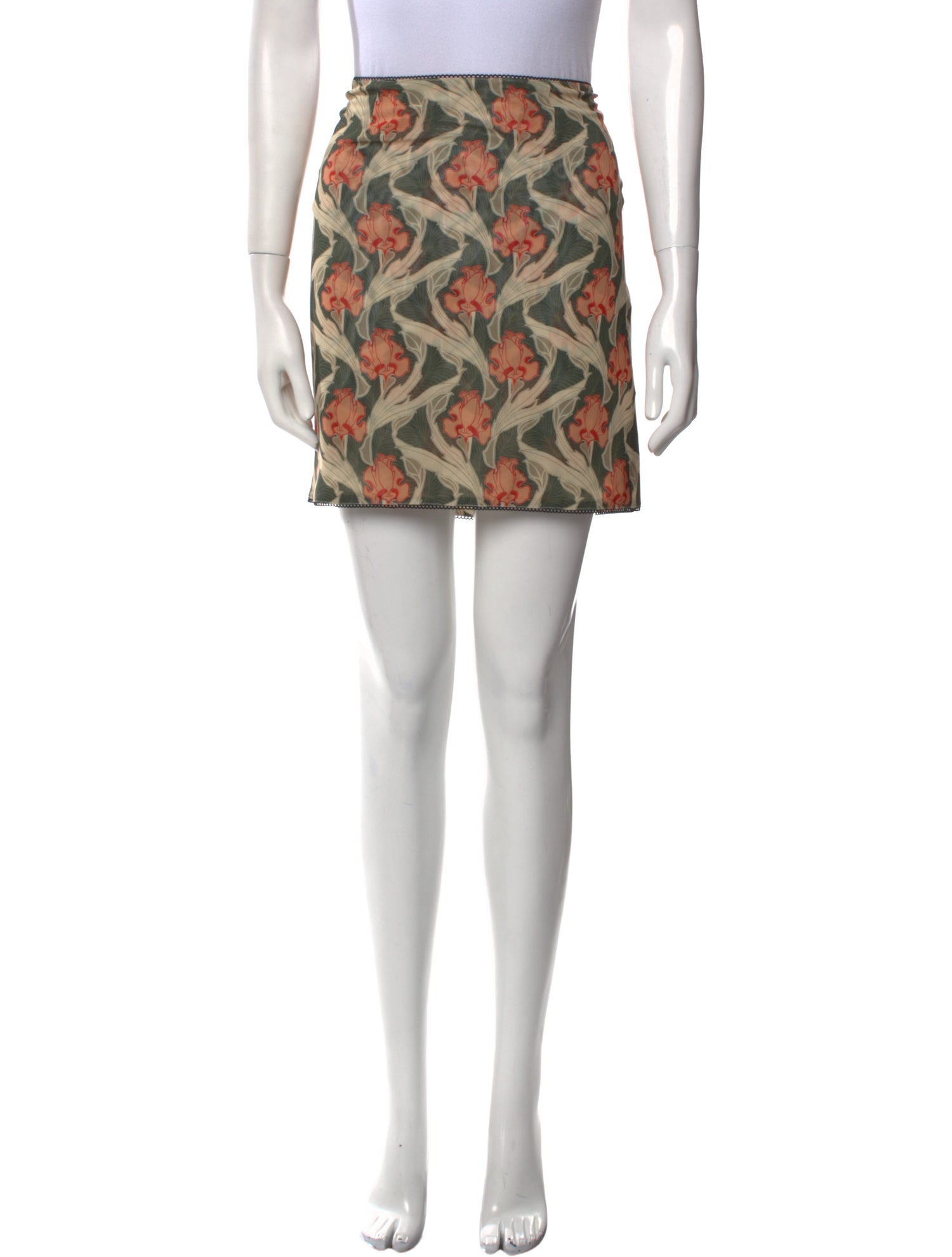Miaou Floral Print Mini Skirt