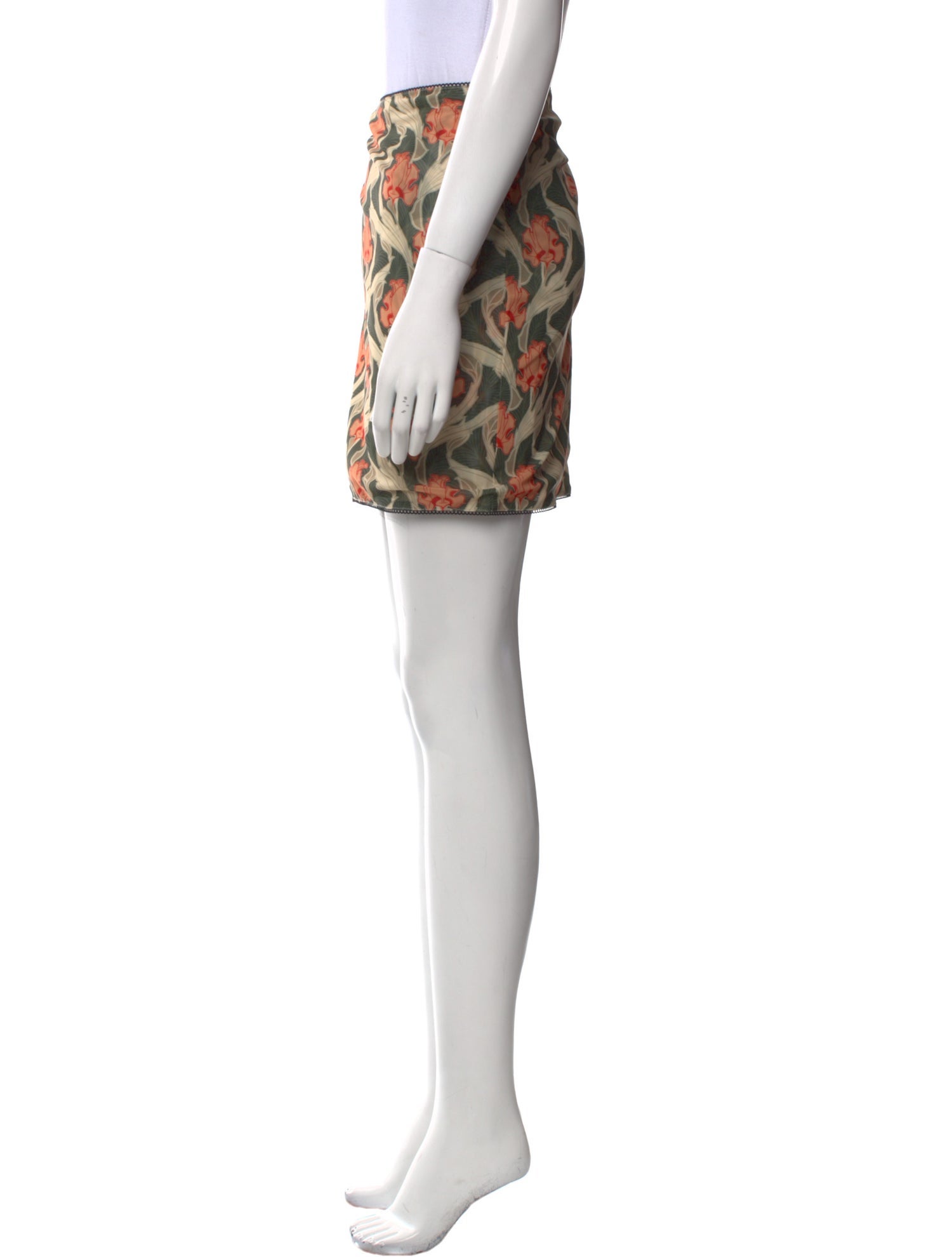 Miaou Floral Print Mini Skirt