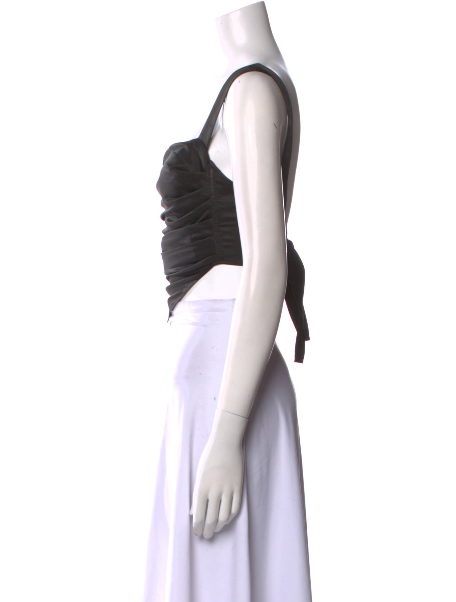 Miaou Square Neckline Sleeveless Crop Top